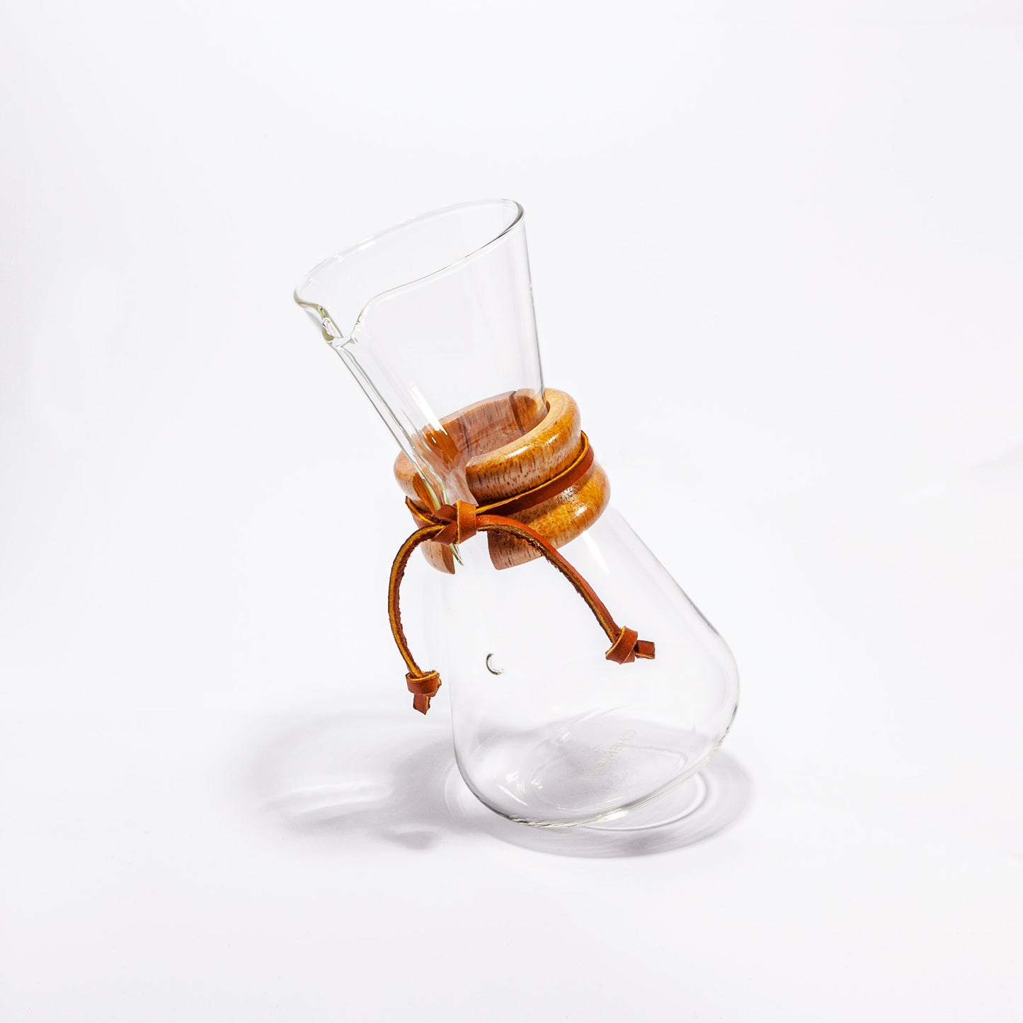 Chemex Glaskaraffe Seitenansicht.