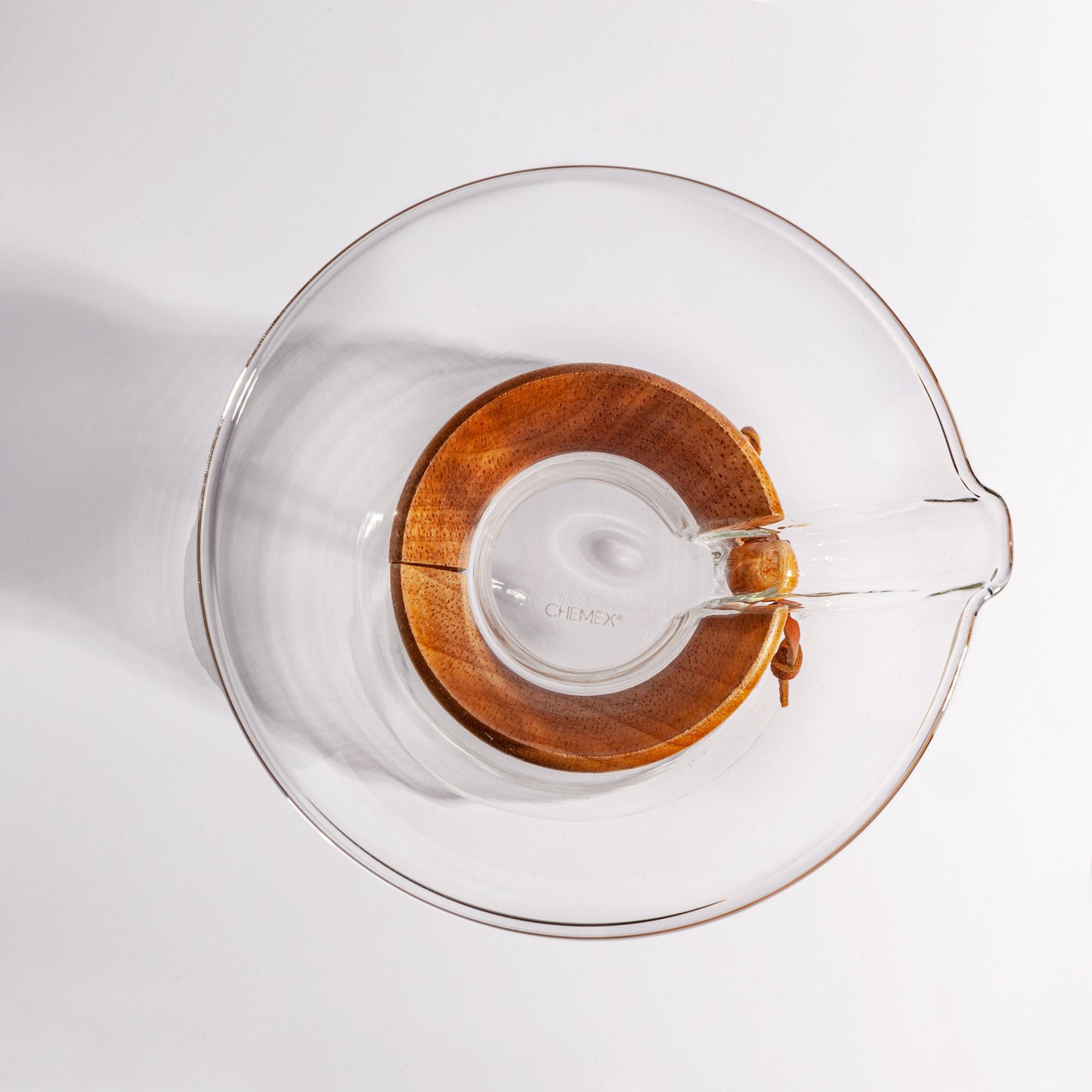 Draufsicht von Chemex Glaskaraffe Größe 10.