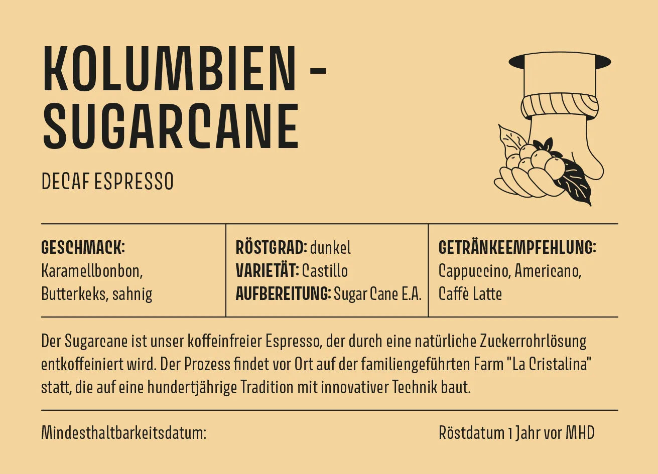 KOLUMBIEN DECAF ESPRESSO - Wholesale